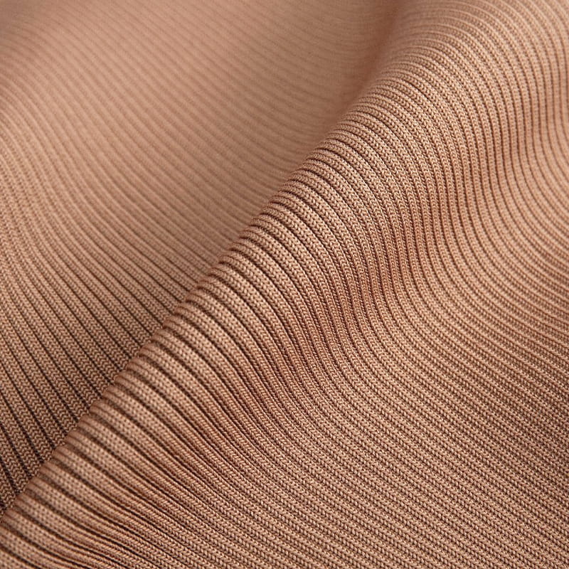 tela com nervuras da malha do baixo poliéster do estiramento 2x2 para a roupa de pouco peso