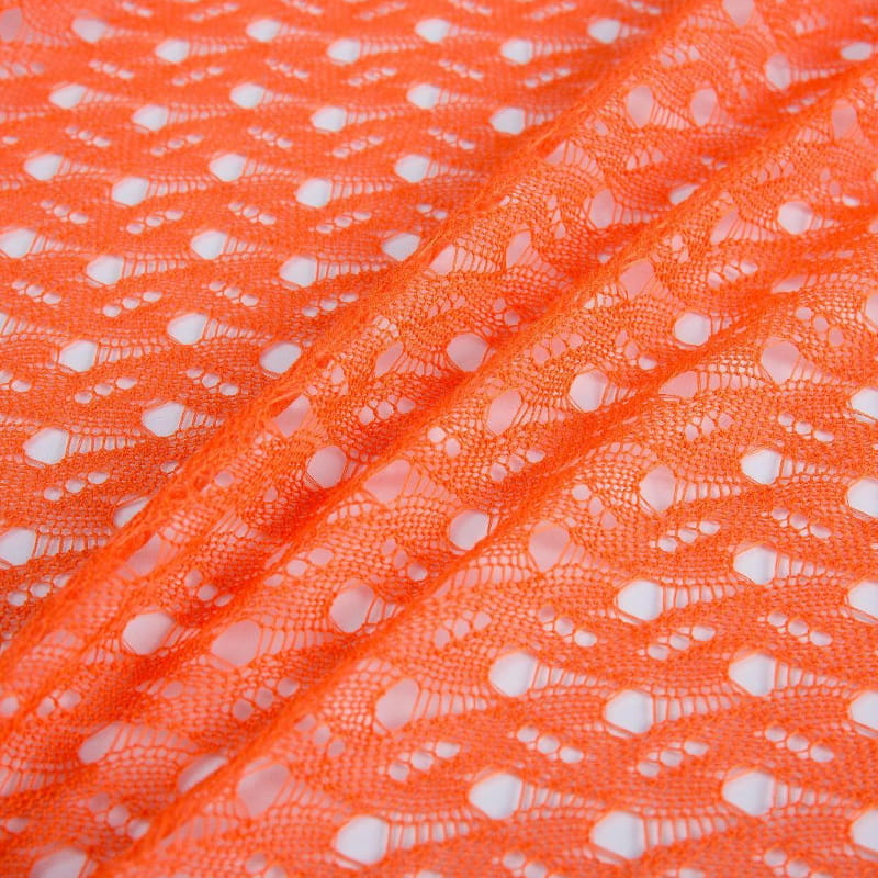 Tela oca vermelha da roupa com nervuras respirável do jacquard do teste padrão